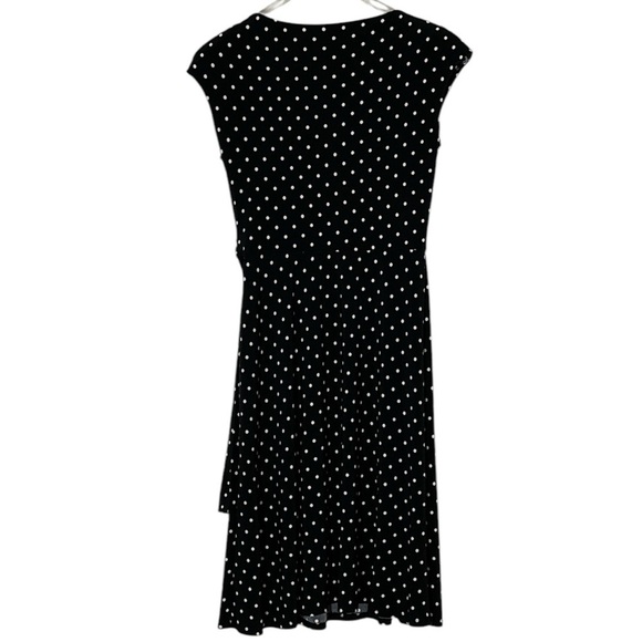 Lauren Ralph Lauren Faux Wrap Crisscross Front V Neck Draped Sleeveless Dress 10 - Picture 2 of 9